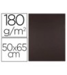 CARTULINA LIDERPAPEL 50X65 180 GR MARRON PAQUETE DE 25