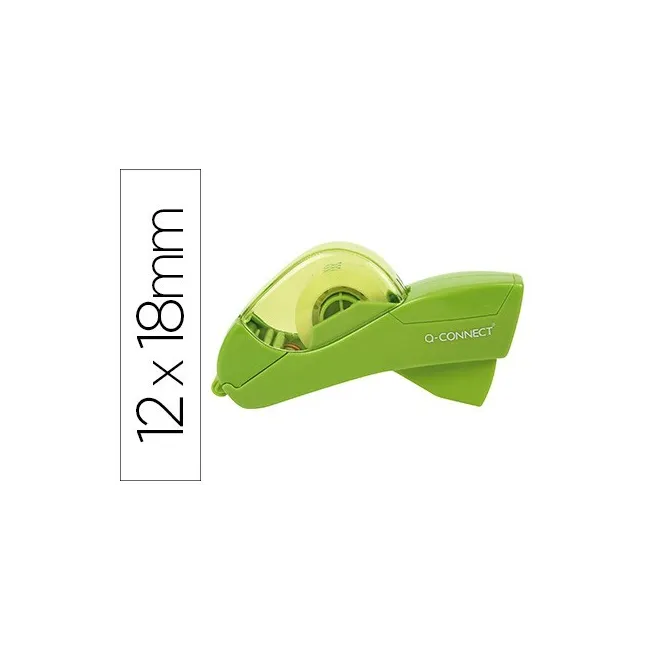 PORTARROLLO Q-CONNECT AUTOMATICO PLASTICO VERDE PARA CINTAS DE 12 Y...