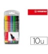 ROTULADOR STABILO ACUARELABLE PEN 68 ESTUCHE DE 10 COLORES SURTIDOS