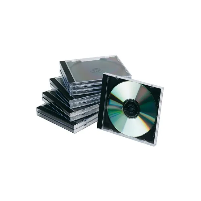CAJA DE CD Q-CONNECT -CON INTERIOR NEGRO -PACK DE 10 UNIDADES