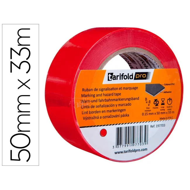 CINTA ADHESIVA TARIFOLD PARA MARCAJE Y SEÑALIZACION DE SUELO 33 MT ...