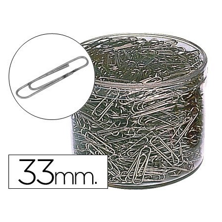 CLIPS NIQUELADOS N. 2 33 MM -CUBILETE DE 1000 CLIPS