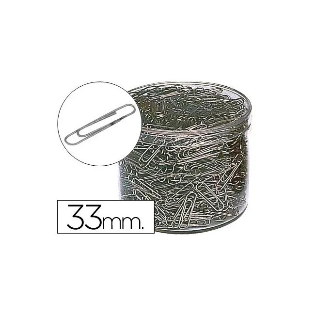 CLIPS NIQUELADOS N. 2 33 MM -CUBILETE DE 1000 CLIPS
