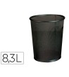 PAPELERA METALICA Q-CONNECT NEGRA - REJILLA- 205X210X150MM