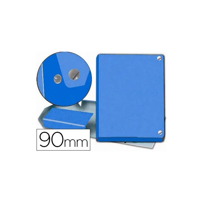 CARPETA PROYECTOS PARDO FOLIO LOMO 90 MM CARTON FORRADO AZUL CON BR...