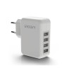 CARGADOR DE PARED GROOVY 4 USB COLOR BLANCO