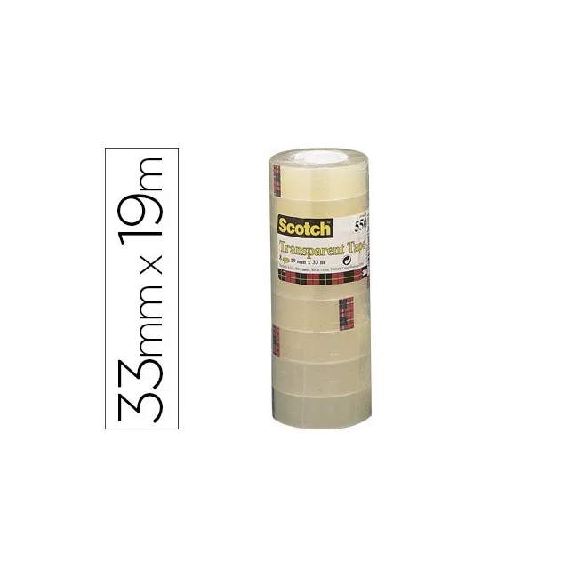 CINTA ADHESIVA SCOTCH ACORDEONPACK 8 550 19X33 MM