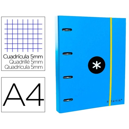 CARPETA CON RECAMBIO Y SOLAPA LIDERPAPEL ANTARTIK A4 CUADRO 5 MM FO...