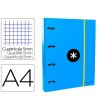 CARPETA CON RECAMBIO Y SOLAPA LIDERPAPEL ANTARTIK A4 CUADRO 5 MM FO...