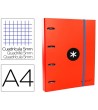 CARPETA CON RECAMBIO Y SOLAPA LIDERPAPEL ANTARTIK A4 CUADRO 5 MM FO...