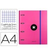 CARPETA CON RECAMBIO Y SOLAPA LIDERPAPEL ANTARTIK A4 CUADRO 5 MM FO...