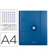 CARPETA CON RECAMBIO LIDERPAPEL ANTARTIK A4 CUADRO 5 MM FORRADA 4 A...