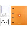 CARPETA CON RECAMBIO LIDERPAPEL ANTARTIK A4 CUADRO 5 MM FORRADA 4 A...