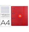 CARPETA CON RECAMBIO LIDERPAPEL ANTARTIK A4 CUADRO 5 MM FORRADA 4 A...