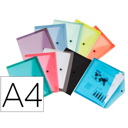 CARPETA LIDERPAPEL DOSSIER BROCHE TRANSPARENTE DIN A4 PAQUETE DE 12...