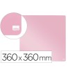 PIZARRA NOBO MAGNETICA PARA EL HOGAR COLOR ROSA 360X360 MM