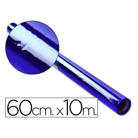 PAPEL CELOFAN LIDERPAPEL ROLLO AZUL -0,60 X 10 MT