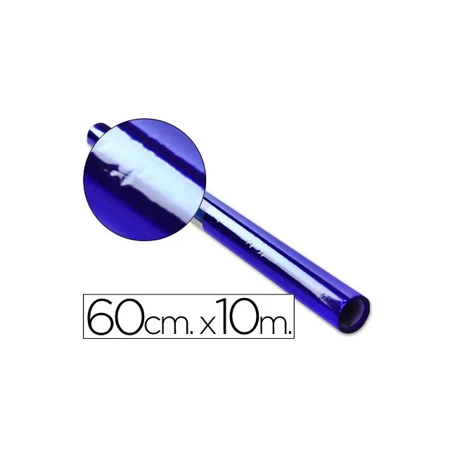 PAPEL CELOFAN LIDERPAPEL ROLLO AZUL -0,60 X 10 MT