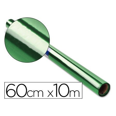 PAPEL CELOFAN LIDERPAPEL ROLLO VERDE -0,60 X 10 MT