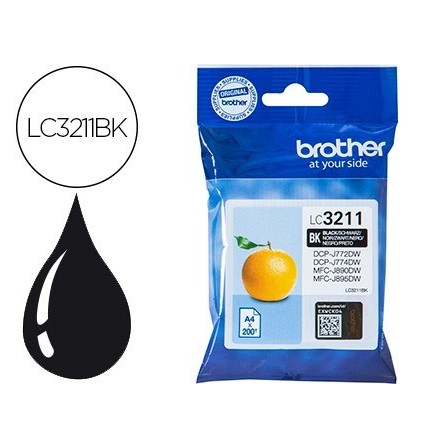 INK-JET BROTHER LC3211BK DCP-J572 / DCP-J772 / DCP-J774 / MFC-J890 ...