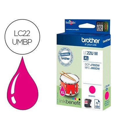 INK-JET BROTHER LC22UMBP XL DCP-J785DW / DCP-J785DWXL / MFC-J985DW ...
