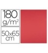 CARTULINA LIDERPAPEL 50X65 CM 180G/M2 ROJO PAQUETE DE 25