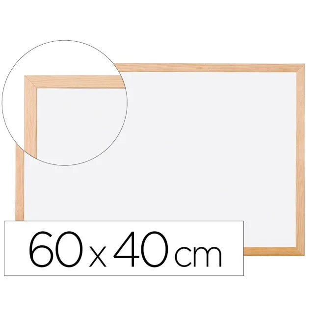 PIZARRA BLANCA Q-CONNECT MELAMINA MARCO DE MADERA 60X40 CM