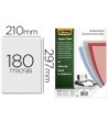 TAPA DE ENCUADERNACION FELLOWES DIN A4 PVC TRANSPARENTE CRISTAL 180...