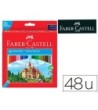 LAPICES DE COLORES FABER CASTELL C/48 COLORES HEXAGONAL MADERA REFO...