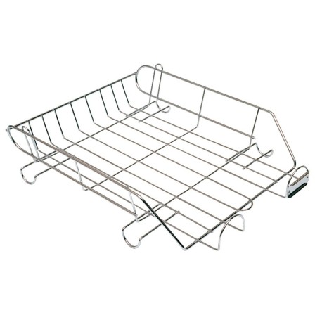 BANDEJA SOBREMESA METALICA Q-CONNECT CROMADA 370X275 MM