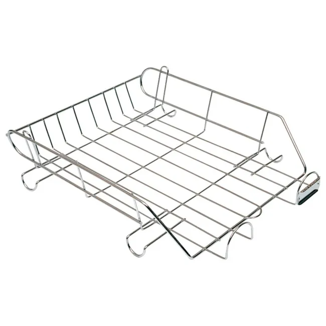 BANDEJA SOBREMESA METALICA Q-CONNECT CROMADA 370X275 MM