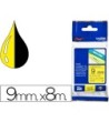 CINTA BROTHER TZE-621 AMARILLO-NEGRO 9MM LONGITUD 8 MT