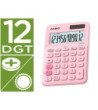 CALCULADORA CASIO MS-20UC-PK SOBREMESA 12 DIGITOS TAX +/- COLOR ROSA