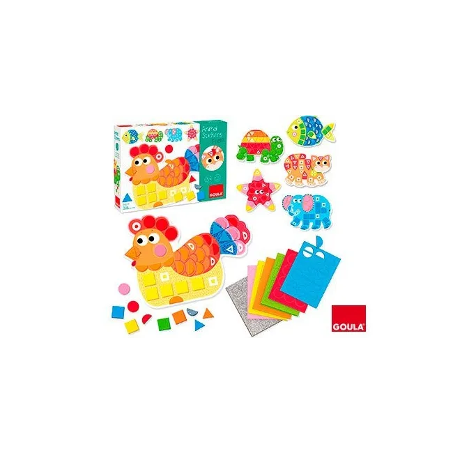 JUEGO GOULA DIDACTICO ANIMAL STICKERS FOAM