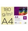 CARTULINA LIDERPAPEL A4 180G/M2 AMARILLO PAQUETE DE 100