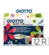 ROTULADOR GIOTTO DECOR MATERIALS -CAJA DE 12 COLORES SURTIDOS