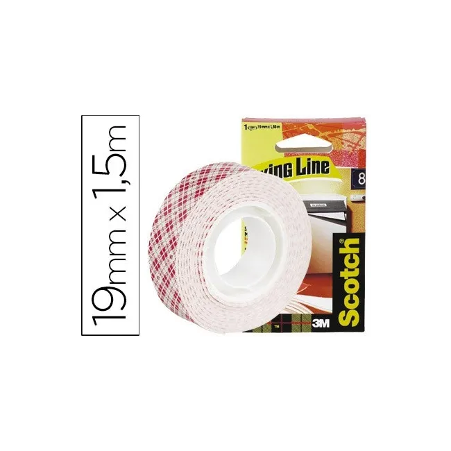 SOPORTE ADHESIVO CINTAS SCOTCH DOBLE CARA -SUPERRESISTENTE -ROLLO 1...