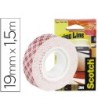 SOPORTE ADHESIVO CINTAS SCOTCH DOBLE CARA -SUPERRESISTENTE -ROLLO 1...