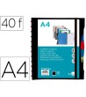 CARPETA LIDERPAPEL A4 CON 40 FUNDAS INTERCAMBIABLES 5 SEP SOBRE Y G...