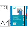 CARPETA LIDERPAPEL A4 CON 40 FUNDAS INTERCAMBIABLES 5 SEP SOBRE Y G...