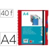 CARPETA LIDERPAPEL A4 CON 40 FUNDAS INTERCAMBIABLES 5 SEP SOBRE Y G...
