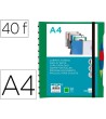 CARPETA LIDERPAPEL A4 CON 40 FUNDAS INTERCAMBIABLES 5 SEP SOBRE Y G...