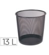 PAPELERA METALICA Q-CONNECT PR-N NEGRA -REJILLA -265X285MM
