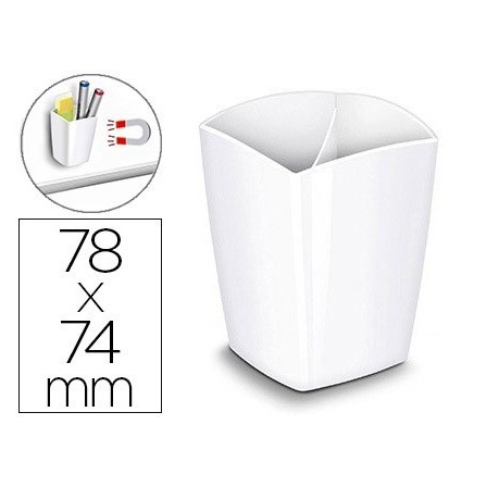 CUBILETE PORTALAPICES CEP MAGNETICO BLANCO 78X74X95 MM