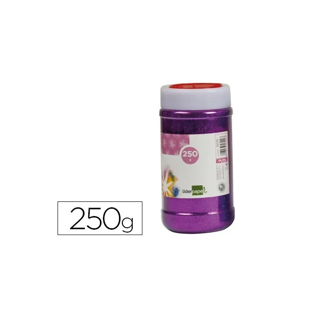 PURPURINA LIDERPAPEL FANTASIA COLOR VIOLETA METALIZADO BOTE DE 250 GR