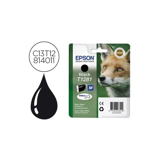 INK-JET EPSON T1281 STYLUS S22 / SX125 NEGRO -170 PAG-