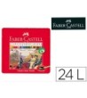 LAPICES DE COLORES FABER CASTELL CAJA METALICA DE 24 COLORES SURTIDOS