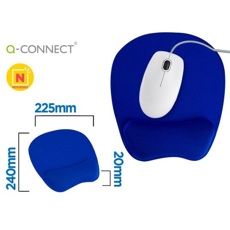 ALFOMBRILLA PARA RATON Q-CONNECT CON REPOSAMUÑECAS ERGONOMICA DE GE...