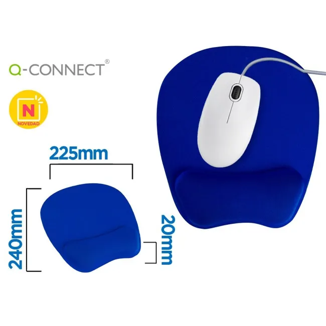 ALFOMBRILLA PARA RATON Q-CONNECT CON REPOSAMUÑECAS ERGONOMICA DE GE...