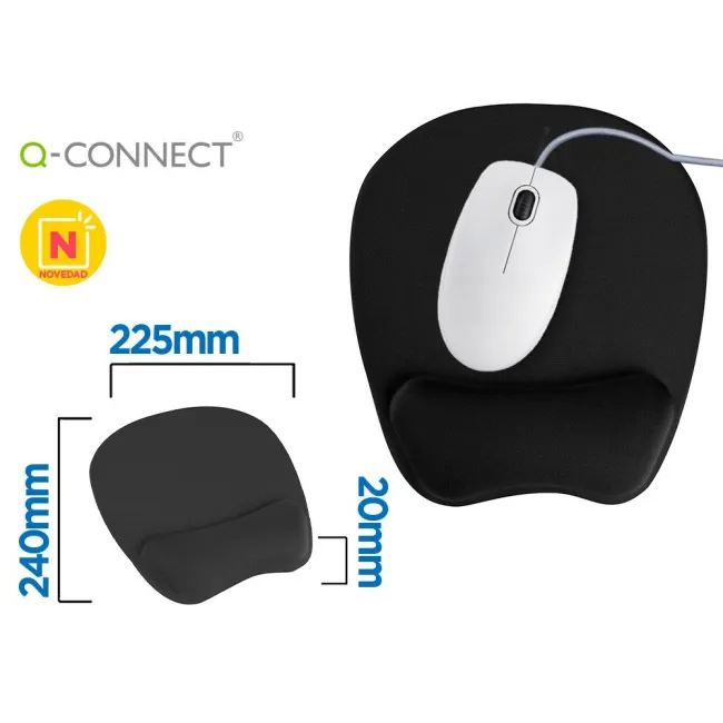 ALFOMBRILLA PARA RATON Q-CONNECT CON REPOSAMUÑECAS ERGONOMICA DE GE...